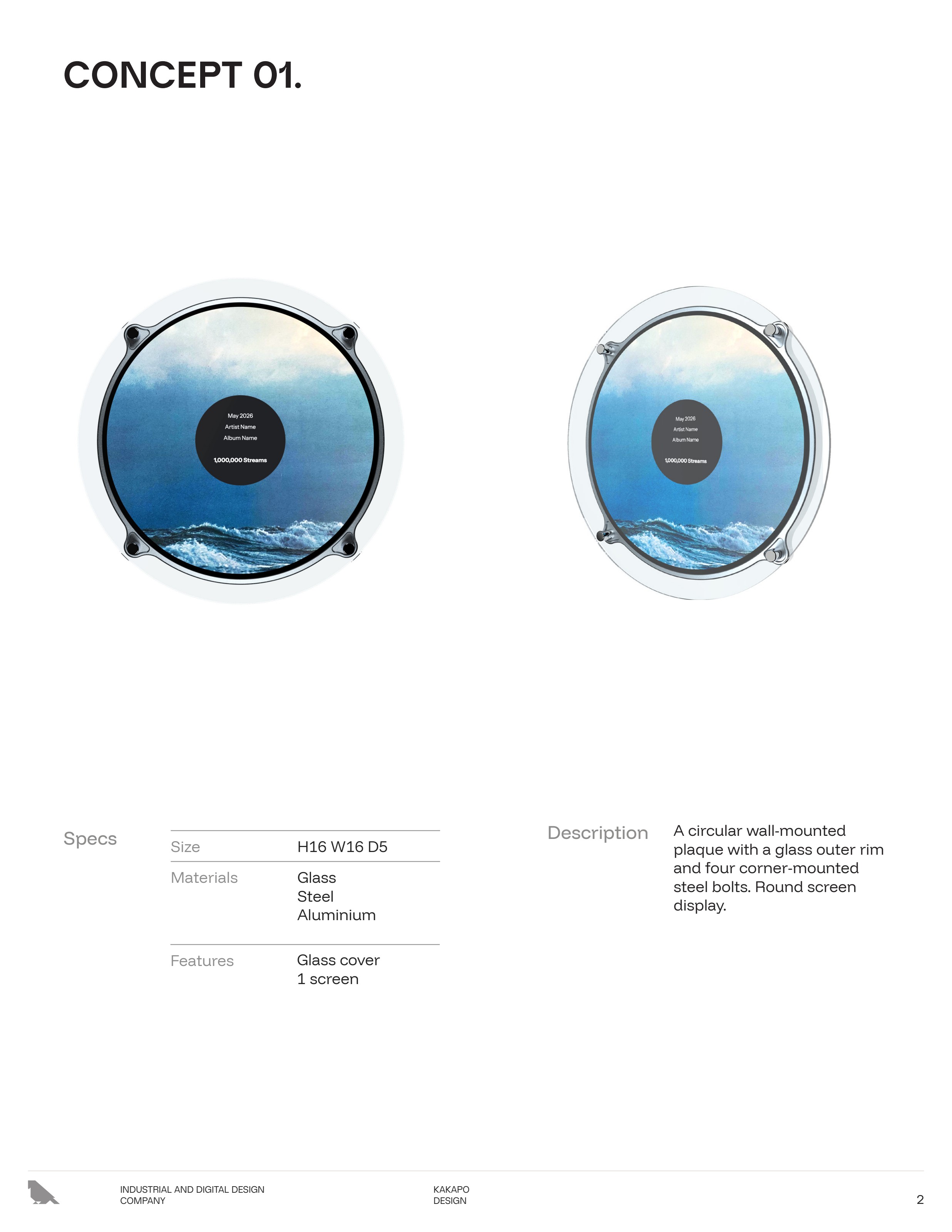 Concept 1 — Glass Rim Circle