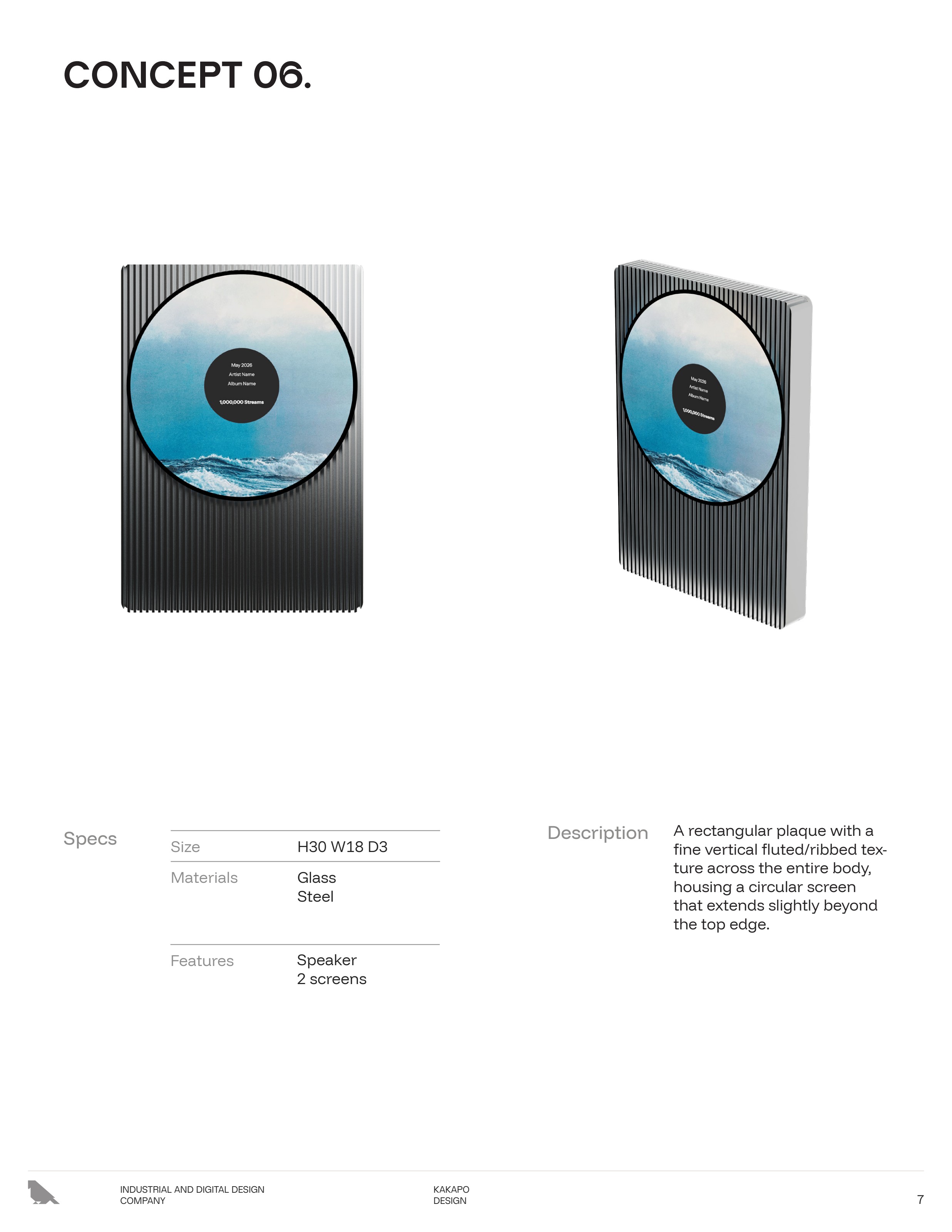 Concept 6 — Fluted Rectangle